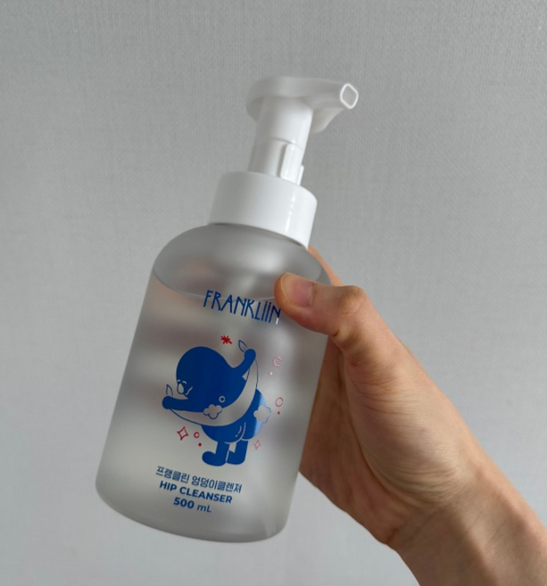 FRANKLIIN 거품형 엉덩이 클렌저, 무향, 500ml, 1개