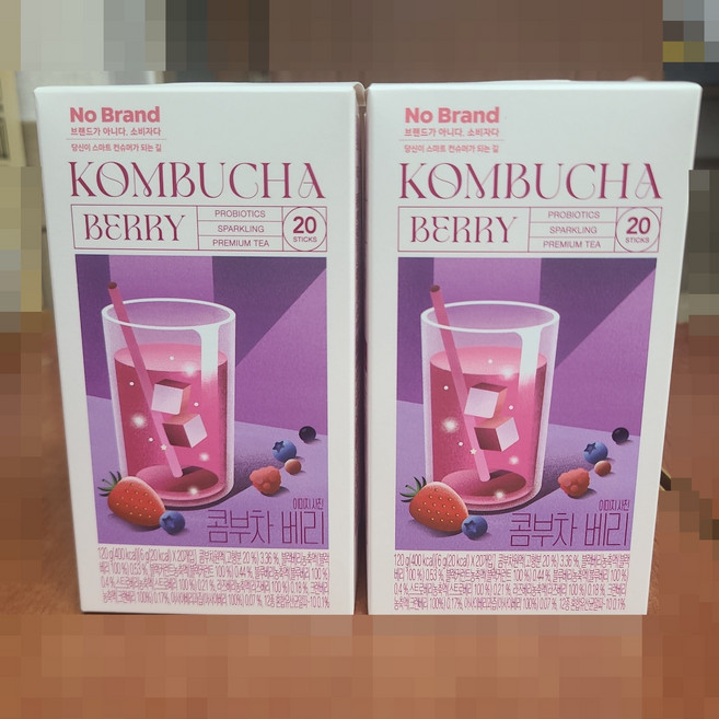 노브랜드 콤부차 베리 (6g ), 2박스, 20개입, 6g