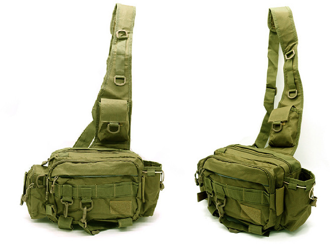 하모니 낚시 슬링백 루어가방 크로스 힙백 멀티 웨이스트, 그린