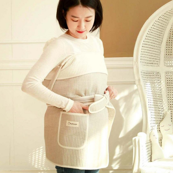 옛날 포대기 아기띠 X자 포대기 5부 7부 신생아 보자기, 체크베이지 일자형 사계절 7부