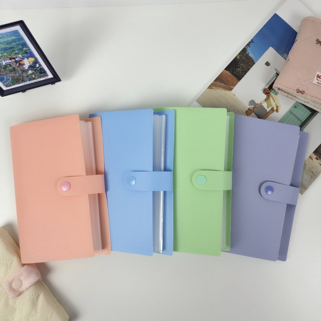 똑딱이 통장 정리 지갑 파우치 바인더