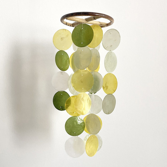 [호유즈] 자개모빌 만들기키트 DIY 리스본 양장점(원형), 레몬그린티