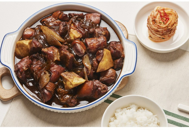 쑥이네찜닭 4종 찜닭 간장 빨간 크림카레 순살찜닭 700g 로제찜닭, 1개