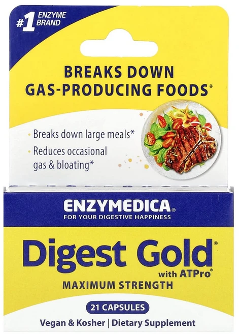 엔자이메디카 ATPro 함유 Digest Gold 21캡슐, 21정, 1개 - 쿠팡