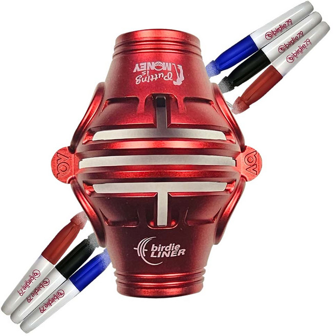 [초대박]버디79-버디라이너 버건디(6펜)/360도 볼라이너 회전라이너 360도트리플트랙, 1개