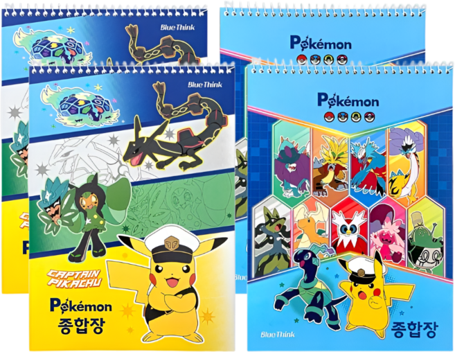 포켓몬스터 무선 종합장 36매, 혼합색상, 4개