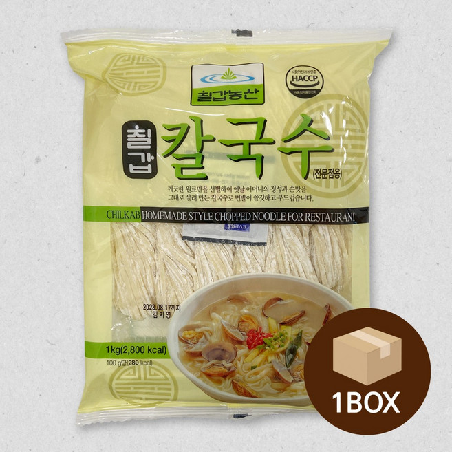 칠갑농산 칼국수 (식자재) 1kg BOX, 10개