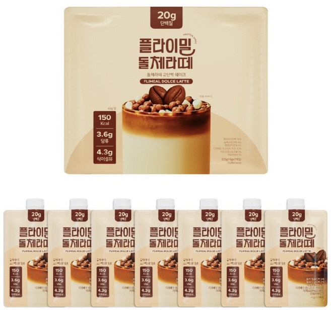 플라이밀 돌체라떼 쉐이크, 21개, 45g