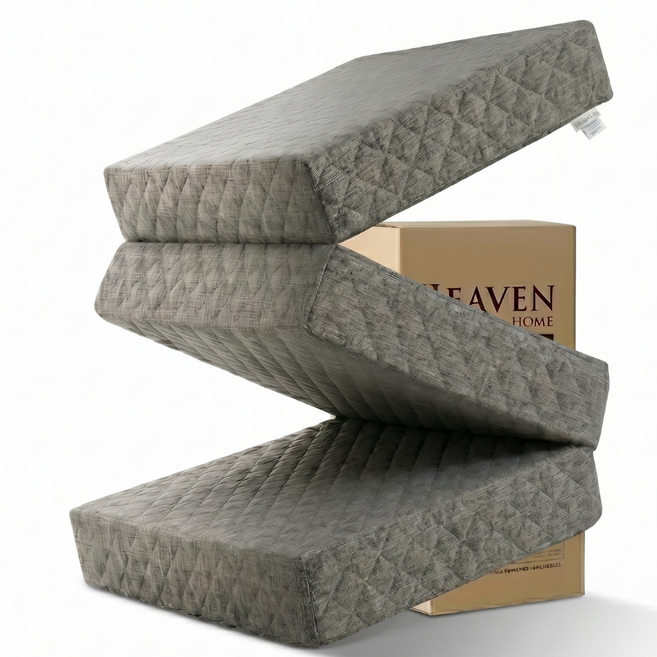 헤븐홈 국내생산 허리 탄탄한 3단 접이식 매트리스 바닥 침대