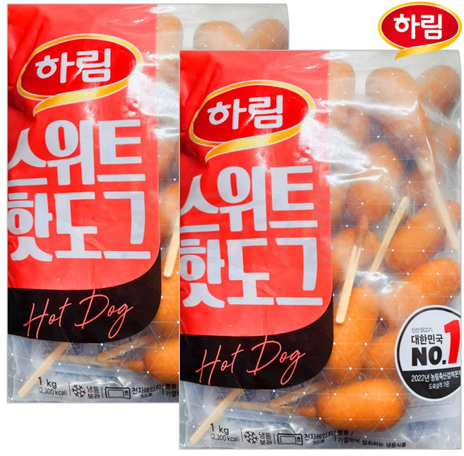하림-스위트웰도그 1kg(50gx20개), 1kg, 2개