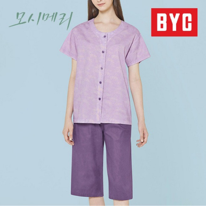 BYC 모시메리 여성 쿨 잠옷세트 상하내의 홈웨어 ECF5527