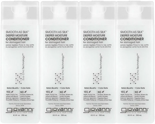 지오바니 스무스 에즈 실크 디퍼 모이스처 컨디셔너, 250ml, 4개 - 쿠팡