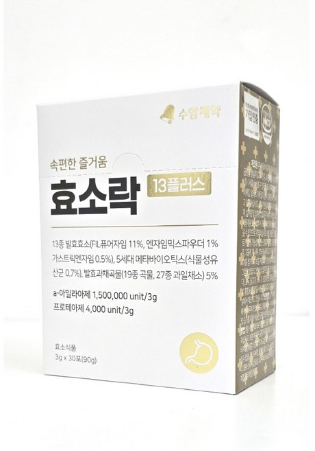 수암제약 효소락 효소유산균 1BOX (30포), 90g, 6박스