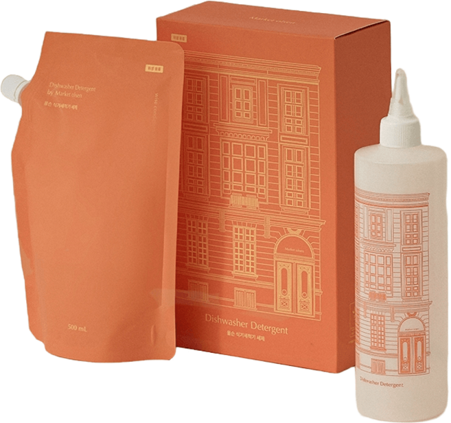 마켓올슨 식기세척기(리필+희석용기), 1개, 500ml