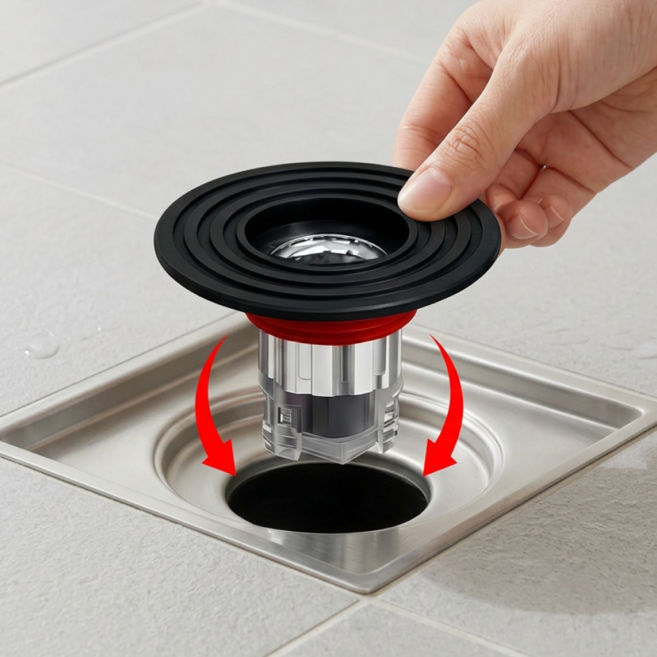 로멀리 냄새차단 배수구 하수구 트랩, 혼합색상