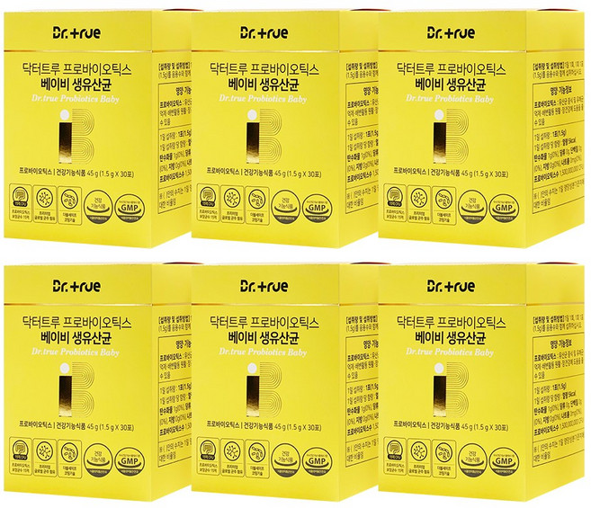 닥터트루 프로바이오틱스 베이비 신바이오틱스 유아유산균 아기유산균, 30회분, 6개