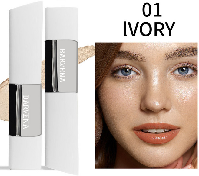 BARVENA 象牙白 二合一變色粉底棒, 1個, BN7757-01-LVORY