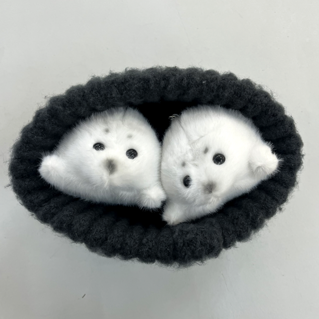 클로바스 댕청 아기 물개키링 인형키링 가방키링 키홀더, 1개, 화이트