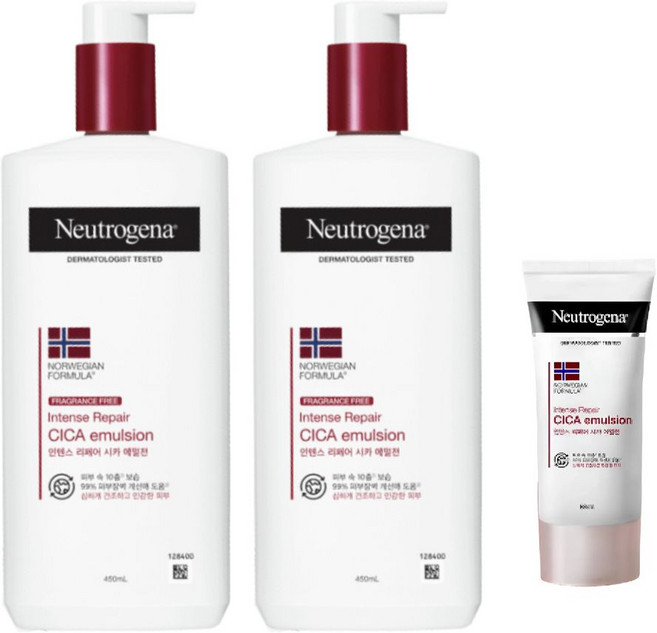 고보습바디로션 뉴트로지나 시카에멀젼 보습제 향료무첨가, 988ml, 1개