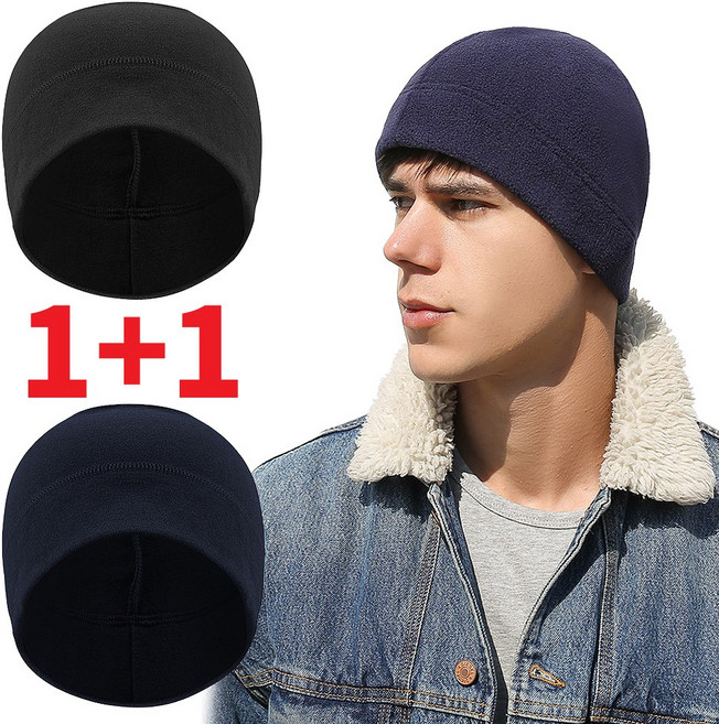 1+1 빅사이즈 겨울 방한 귀달이 기모 와이드핏 비니모자