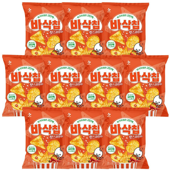 EXCYCLE 바삭칩 핫스파이시, 10개, 45g
