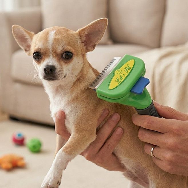 반려견 쉐드킬러 강아지 고양이 브러쉬 죽은털 빗, 1개, 소형견용 단모용