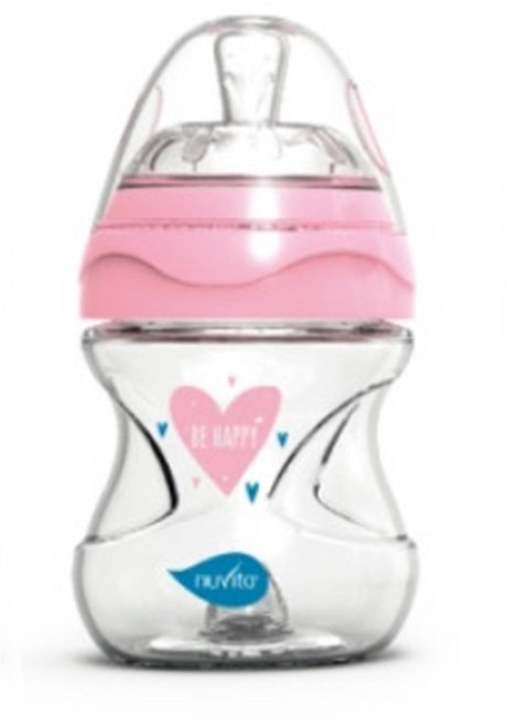 누비타 신생아 PP 젖병, 핑크, 150ml, 1개