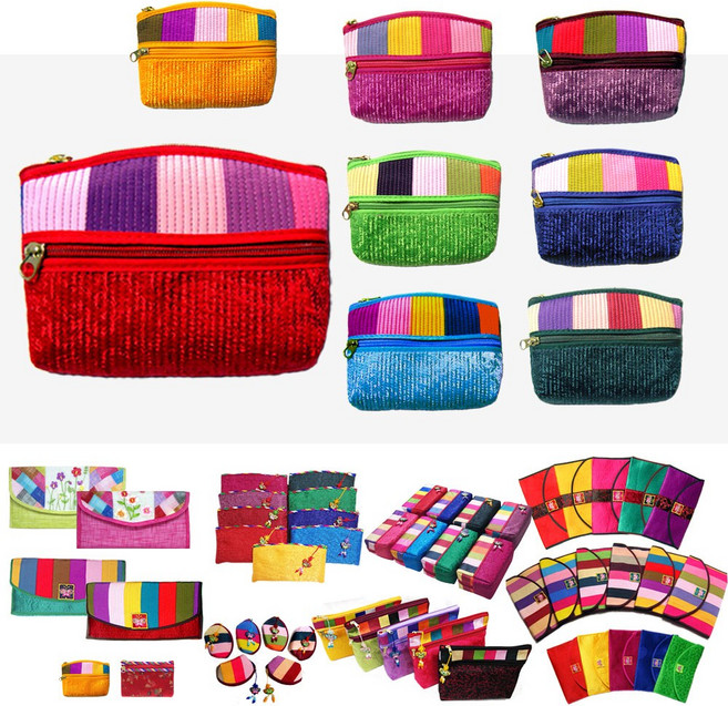 (주)파앤카코리아 A71.이중지퍼색동카드-동전지갑 동전 카드지갑