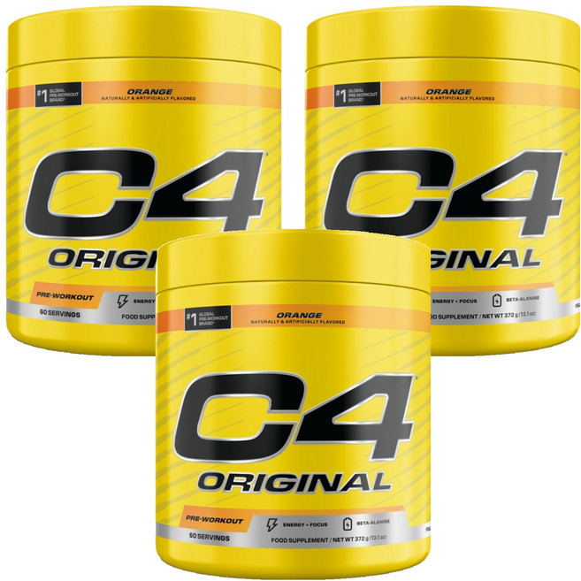 셀루코어 C4 오리지널 프리-워크아웃 오렌지, 372g, 3개