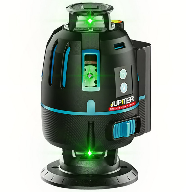 주피터 16방향 미니 그린 레이저 라인 레벨기 수평 수직 측정기, 1개