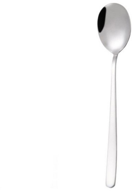 304不鏽鋼 - 耐用防刮學生餐具 餐廳/家庭適用 防鏽加厚環保餐匙, 銀色 - 北歐長湯匙, 1個