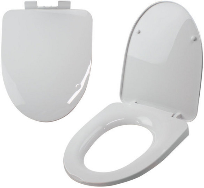양변기시트 변기커버 변기시트 변기카바 변기덮개 특대형 무소음, 1개, 화이트