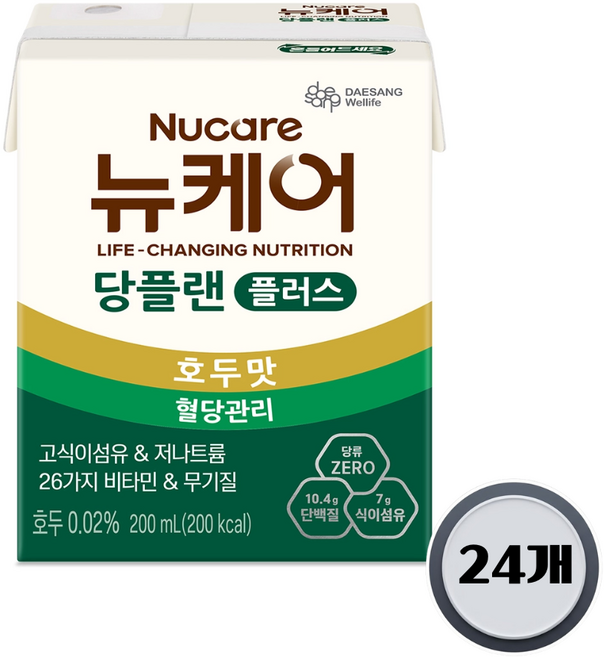 뉴케어 당플랜 플러스 200ml x 24팩 호두맛, 24개