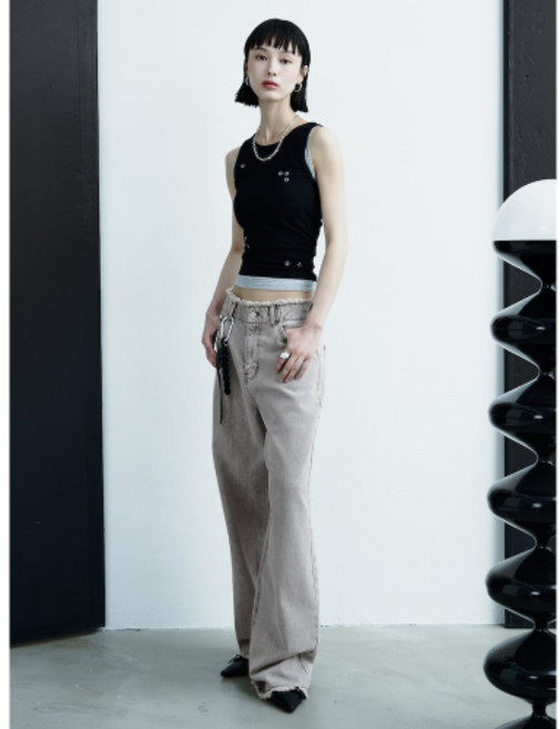 에잇세컨즈 8SECONDS 컷 아웃 디테일 데님 그레이 165521AP63 140363