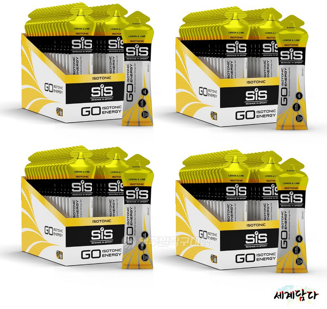SIS Go 아이소토닉 에너지 젤 박스 30 x 60ml 4팩 120개 레몬라임