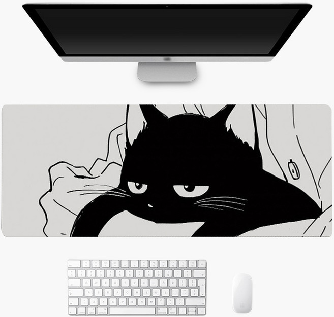 감성픽 고양이 캐릭터 키보드 마우스 패드, B타입, 1개