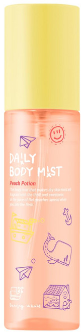 [Dancing Whale 70mL & 공식] 댄싱 고래 일일 바디 미스트 복숭아 물약 바디 헤어, 1