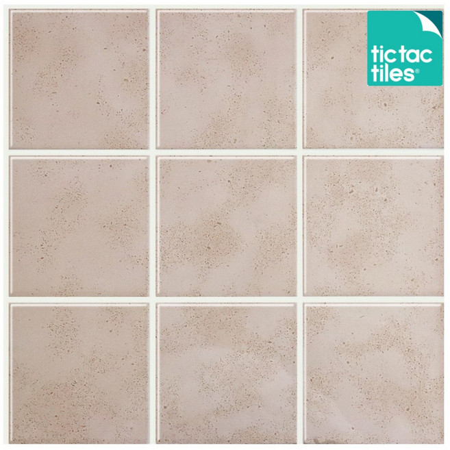 틱택타일 티커타일 빅스퀘어 트레버틴 붙이는타일 DIY 셀프인테리어