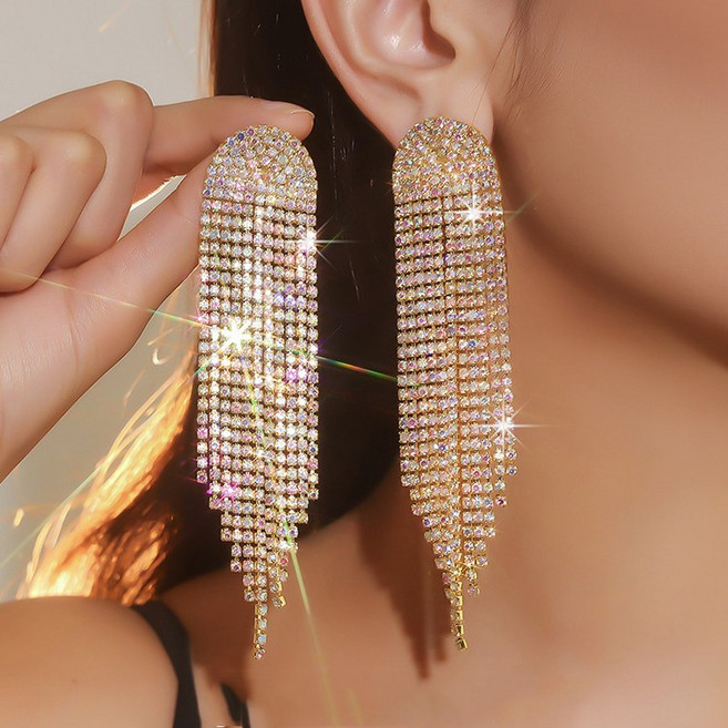 FANSYLI 링귀걸이 큐빅귀걸이 드롭귀걸이 써지컬귀걸이 무대 결혼식 드레스 화려한귀걸이 1211F06