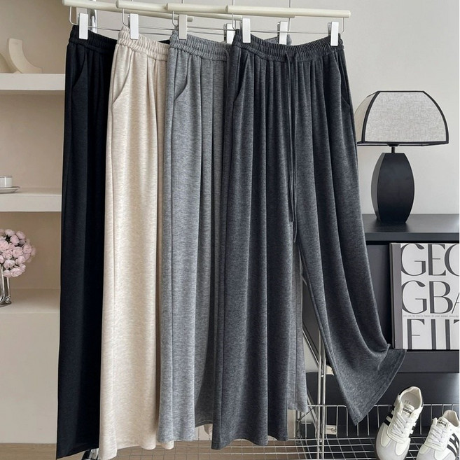 큐엔유 여성 와이드 밴딩 팬츠 키작녀 키큰녀 빅사이즈까지