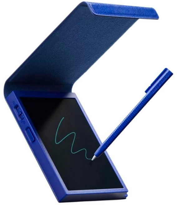 킹짐 전자 메모 패드 부기보드 4인치 커버 부착 소거 잠금 전지 교환 가능 BB-21-B 파랑