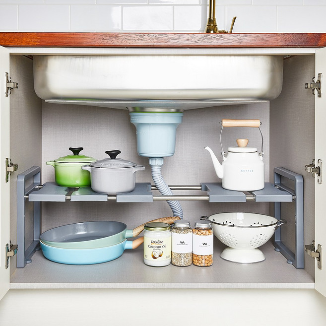 싱크대 수납 하부 정리 싱크인 선반 (대 중 소), 싱크인선반 1000 (대)