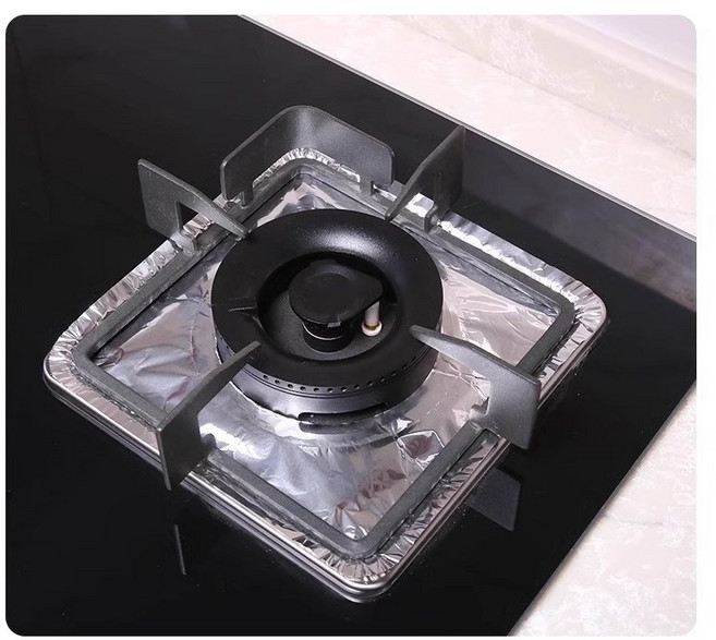 가스레인지 기름방지 매트 스토브 오염 방지용 청소 패드 사각형 가스레인지 방유패드, 10개