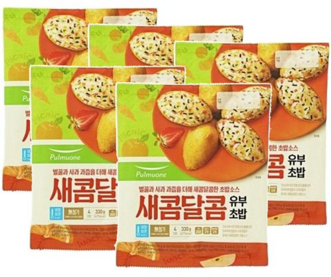 풀무원식품 새콤달콤 유부초밥 330g, 5개