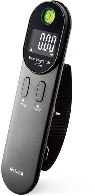 rozet 여행용 캐리어저울 휴대용 손저울 RX-9530, 그레이, 1개