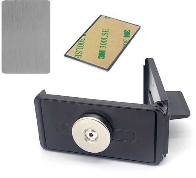 야무진찍판 오토바이자석거치대 배달대행 자석케이스 찍판 딱판 젠더 S20 S21 S22 노트10 노트20 충전 찍판용 조끼자석 클립자석 힙색자석, 뉴빽벨트+사각철판2개