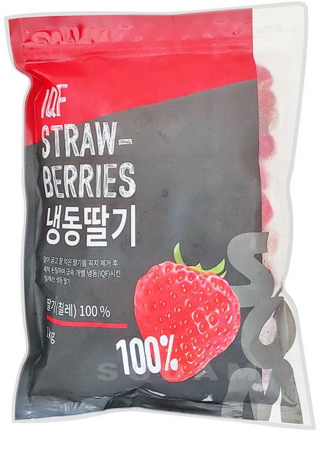 [솜] 칠레산냉동딸기 무가당홀, 5개, 1kg