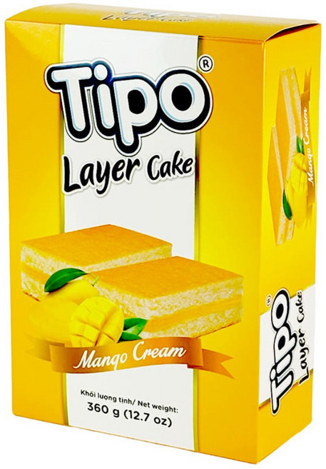 티포 망고크림 레이어케이크, 360g, 1개