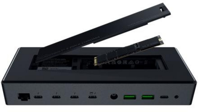 썬더볼트5 10포트 도킹스테이션 M2 SSD 지원, 1개
