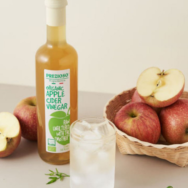 프레지오소 유기농 애사비 애플사이다비니거 사과식초, 2개, 500ml